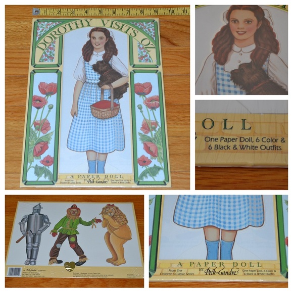 Peck-Gandre | Toys | Vintage Wizard Of Oz Paper Doll Set New | Poshmark